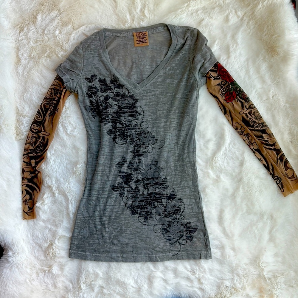Wild Rose tattoo shirts size Small